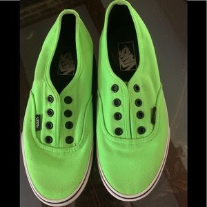 Vans shoes bright green